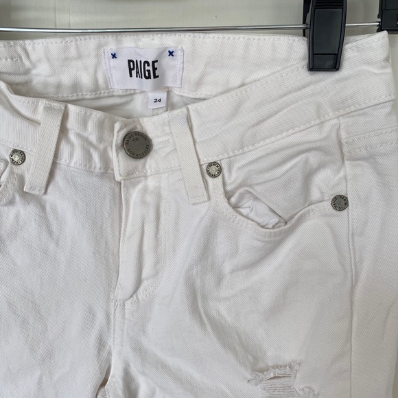 PAIGE Verdugo Ultra Skinny White Jeans - Picture 5 of 9